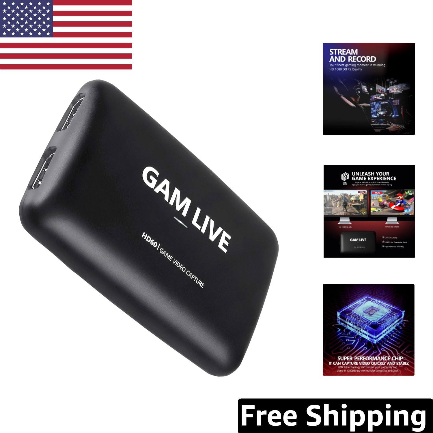 Professional 4K30 Capture Card - Seamless Live Streaming for PS5, PC & More