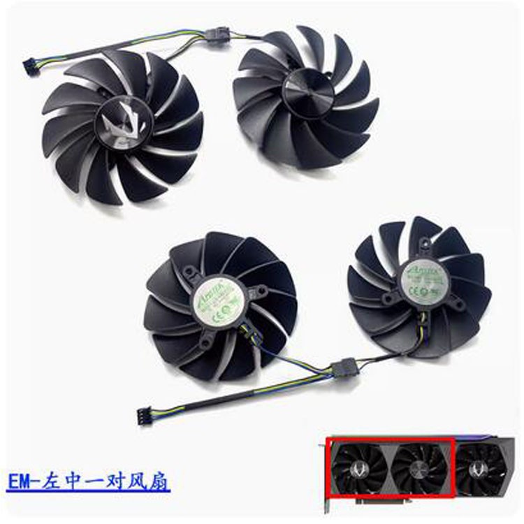 For ZOTAC RTX3070 3070ti 3080 3080ti AMP/HA Graphics Card Fan GA92S2U Parts