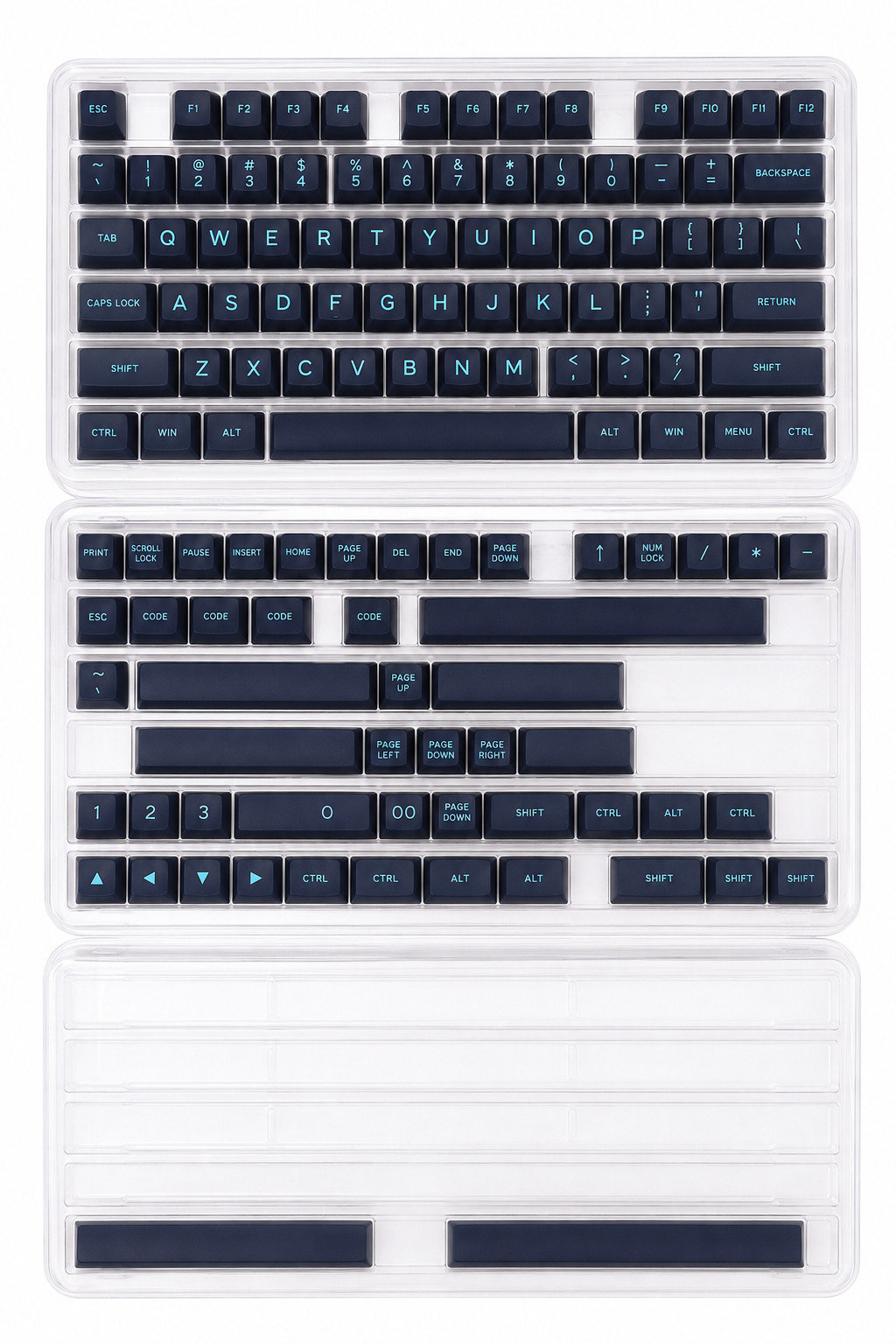 Keycaps Set Maxkey SA Calm Depths Doubleshot ABS Mechanical Keyboard Keycap MX