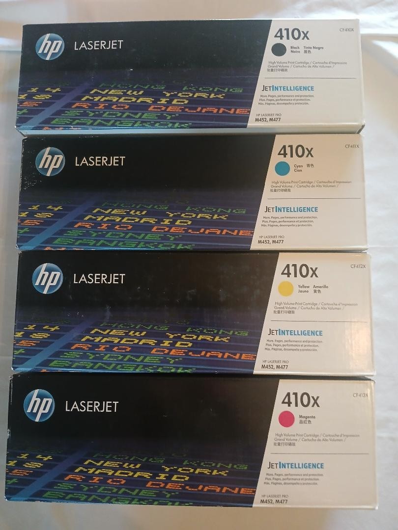 New Sealed Genuine HP 410X High Yield Toner Set CF410X CF411X CF412X CF413X CMYK