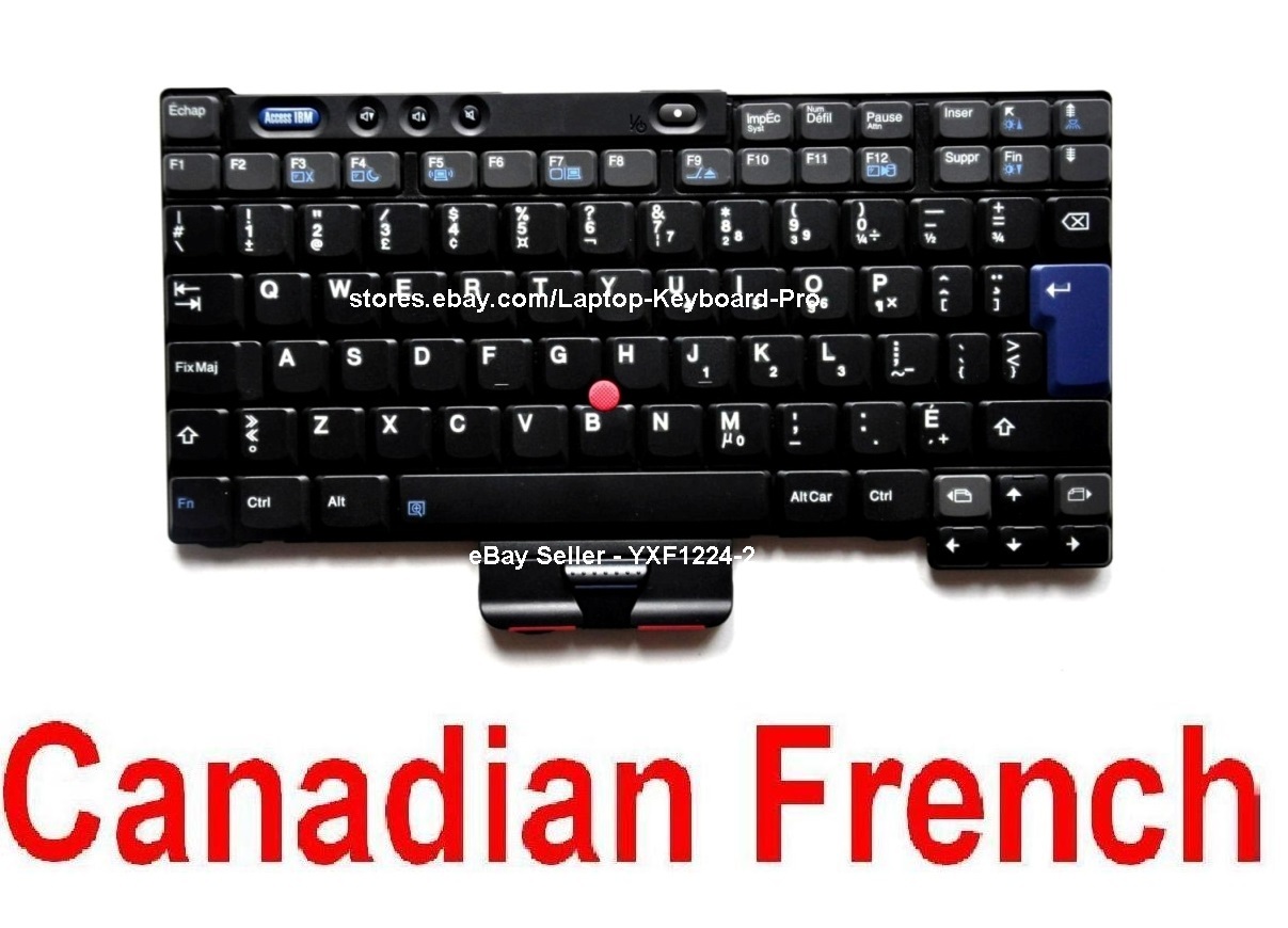 Keyboard for IBM Lenovo Thinkpad X40 X41 - CF Canadian French 39T0899 42T3010