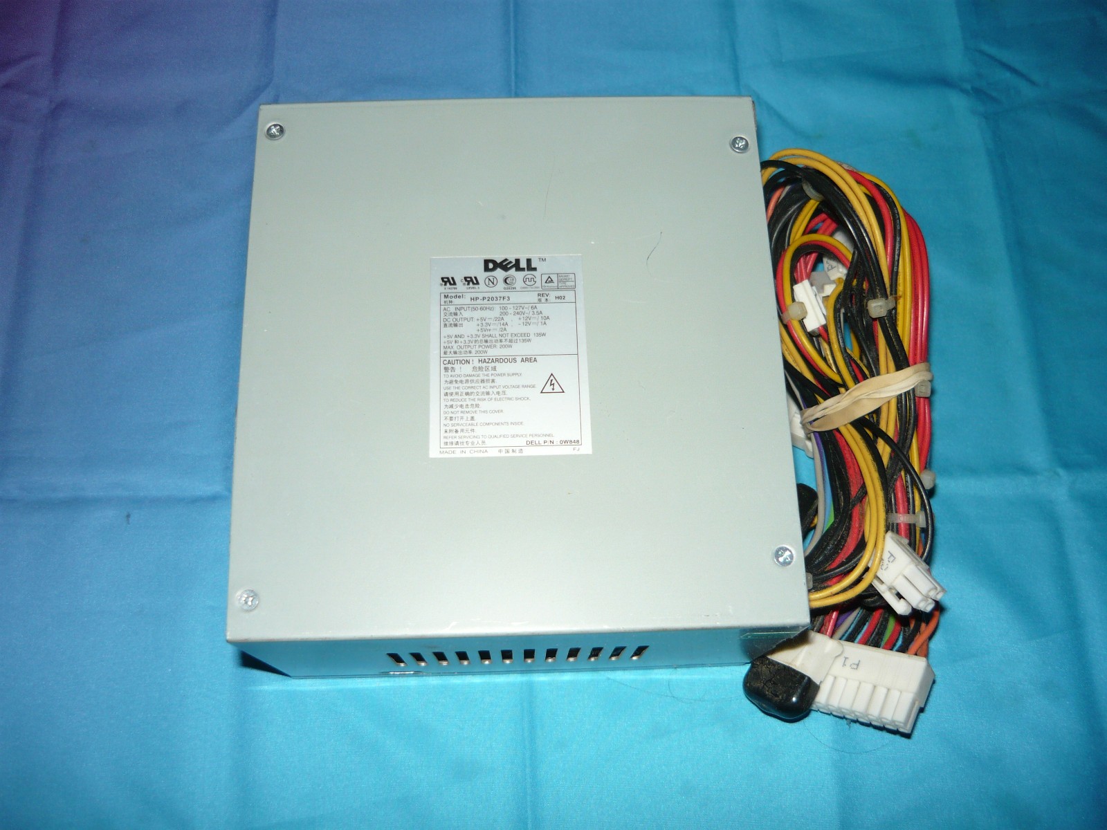 Vintage Dell 200W HP-P2037F3 ATX Power Supply PSU Used