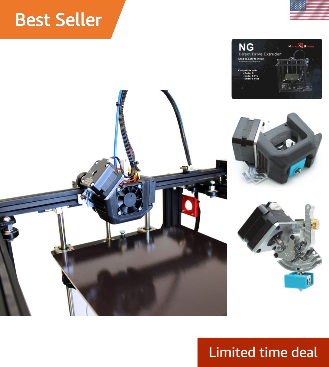 Microswiss NG Direct Drive Extruder for Ender 5 Series - Hassle-Free Upgrade