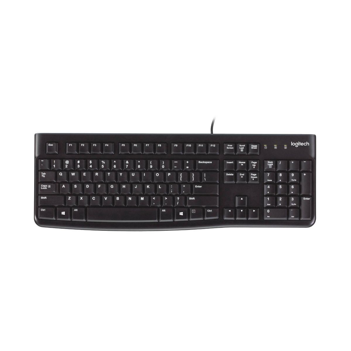 Logitech K120 Ergonomic Desktop USB Keyboard - Black (920-002478)