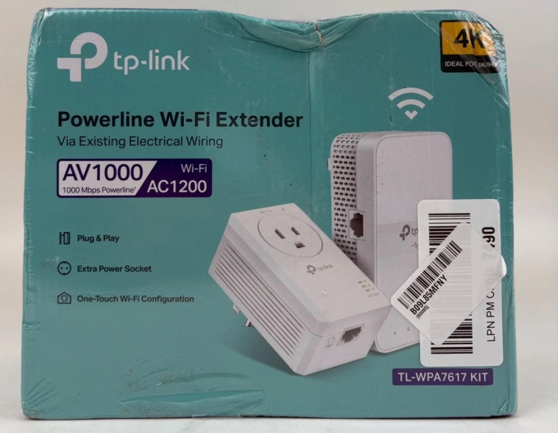 TP-Link Powerline WiFi Extender TL-WPA7617 KIT - Includes AV1000 Powerline