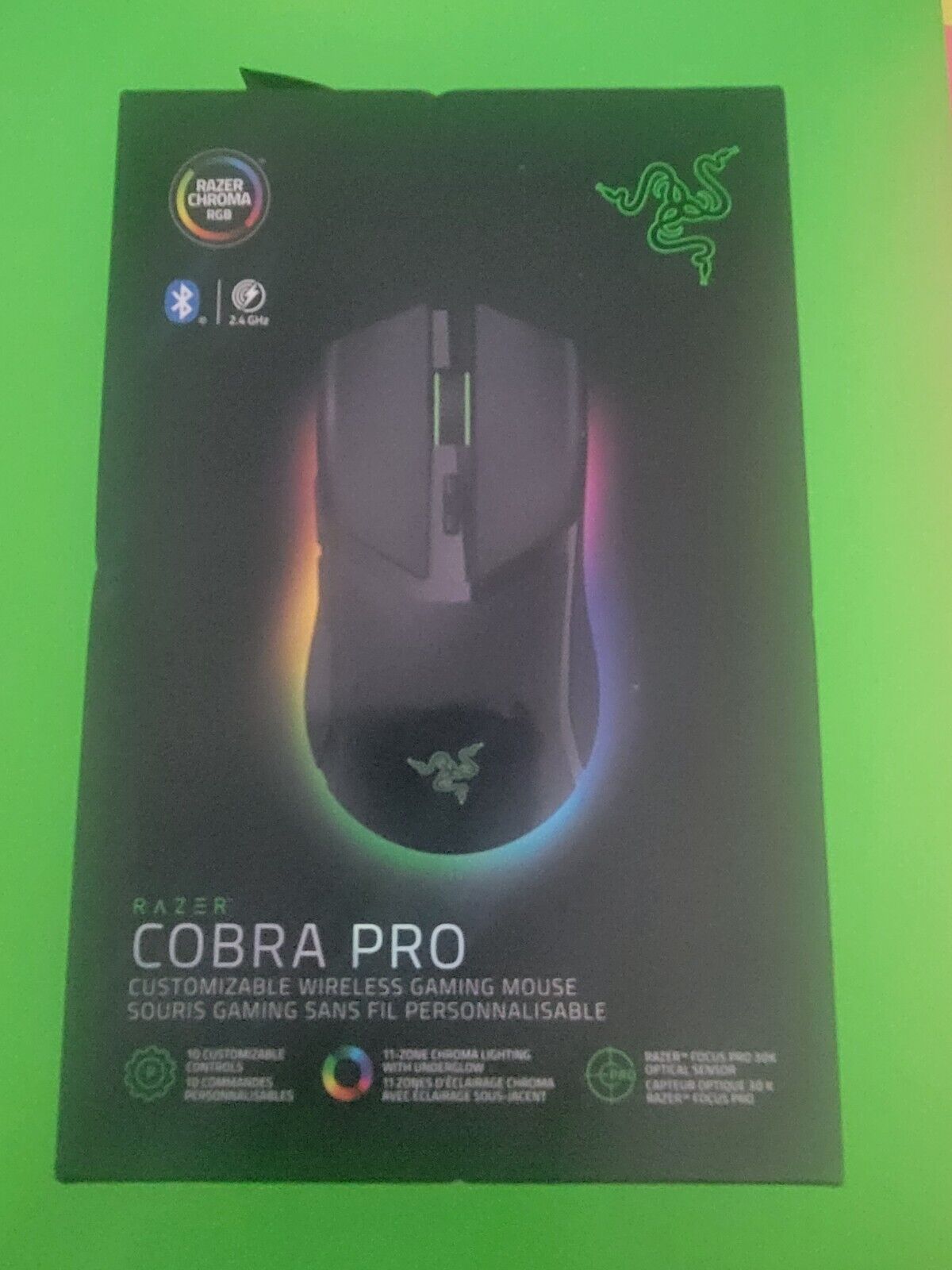 NEW Razer Cobra Pro Wireless Gaming Mouse 10 Customizable Controls RZ01-04660100
