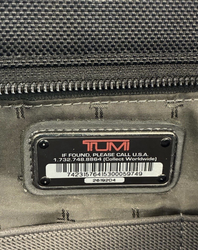 TUMI 26192D4 Black Ballistic Nylon Laptop Briefcase Messenger Bag Shoulder Strap