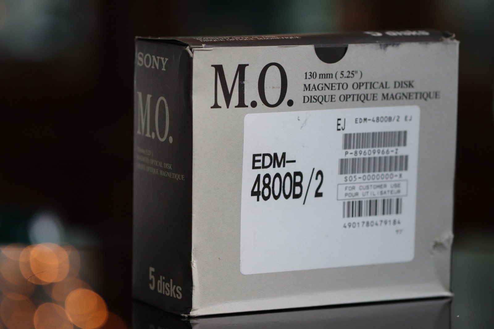 Sony EDM-4800B 4.8GB 5.25 MO OPTICAL DISK pack of 5 Factory Sealed