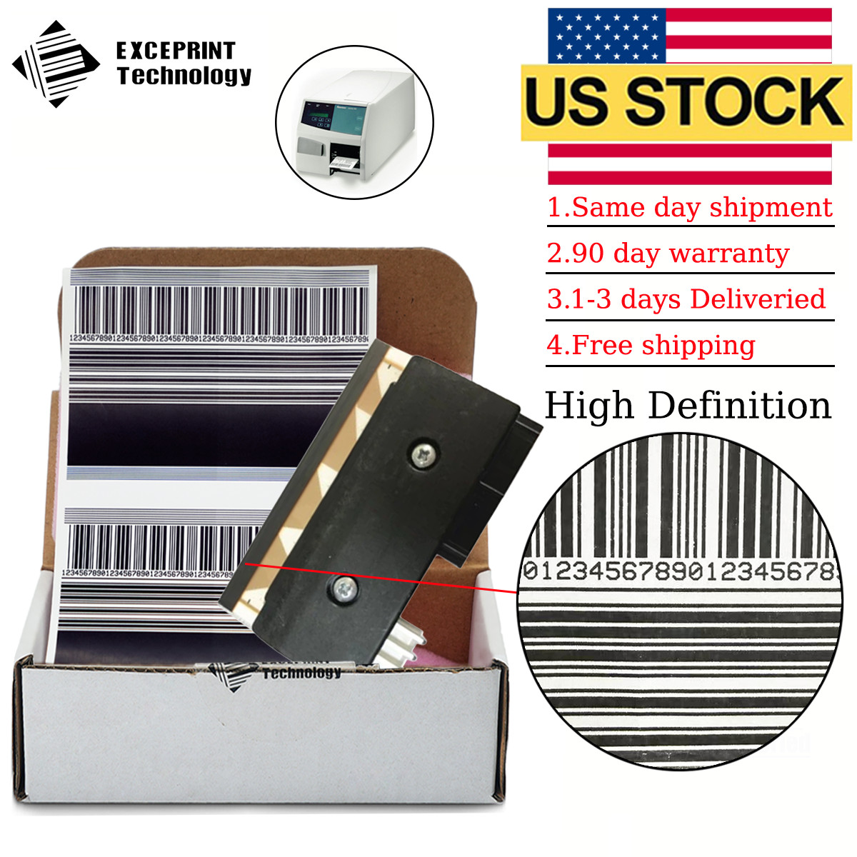 ✅ 1-010030-90 Printhead for Intermec PF2i Thermal Label Printer 56mm 203dpi ✅