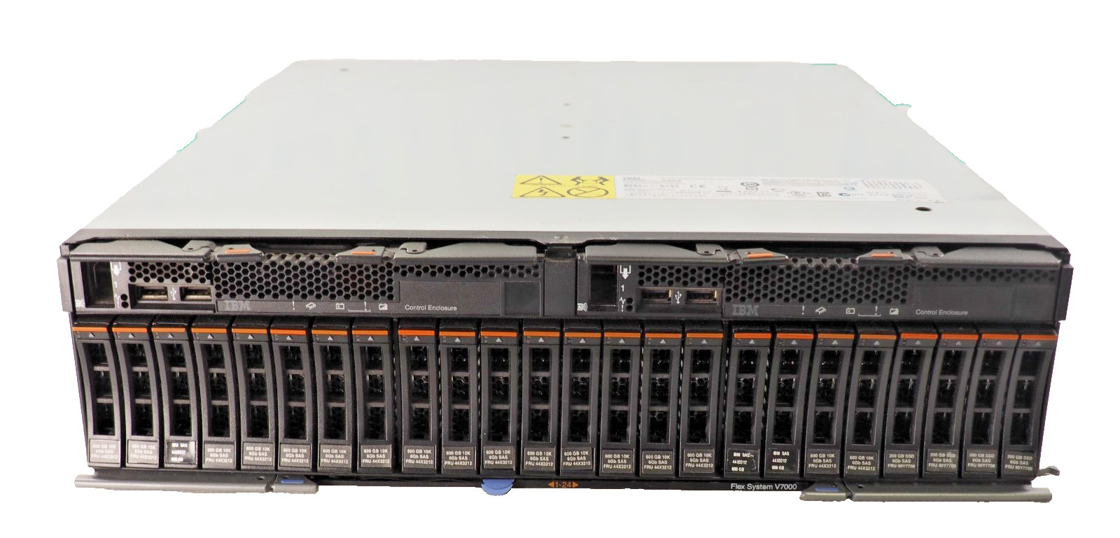 IBM 4939-A49 Flex System V7000 Storage 24 Bay w/20*600GB SAS HDD,4*200GB SAS SSD