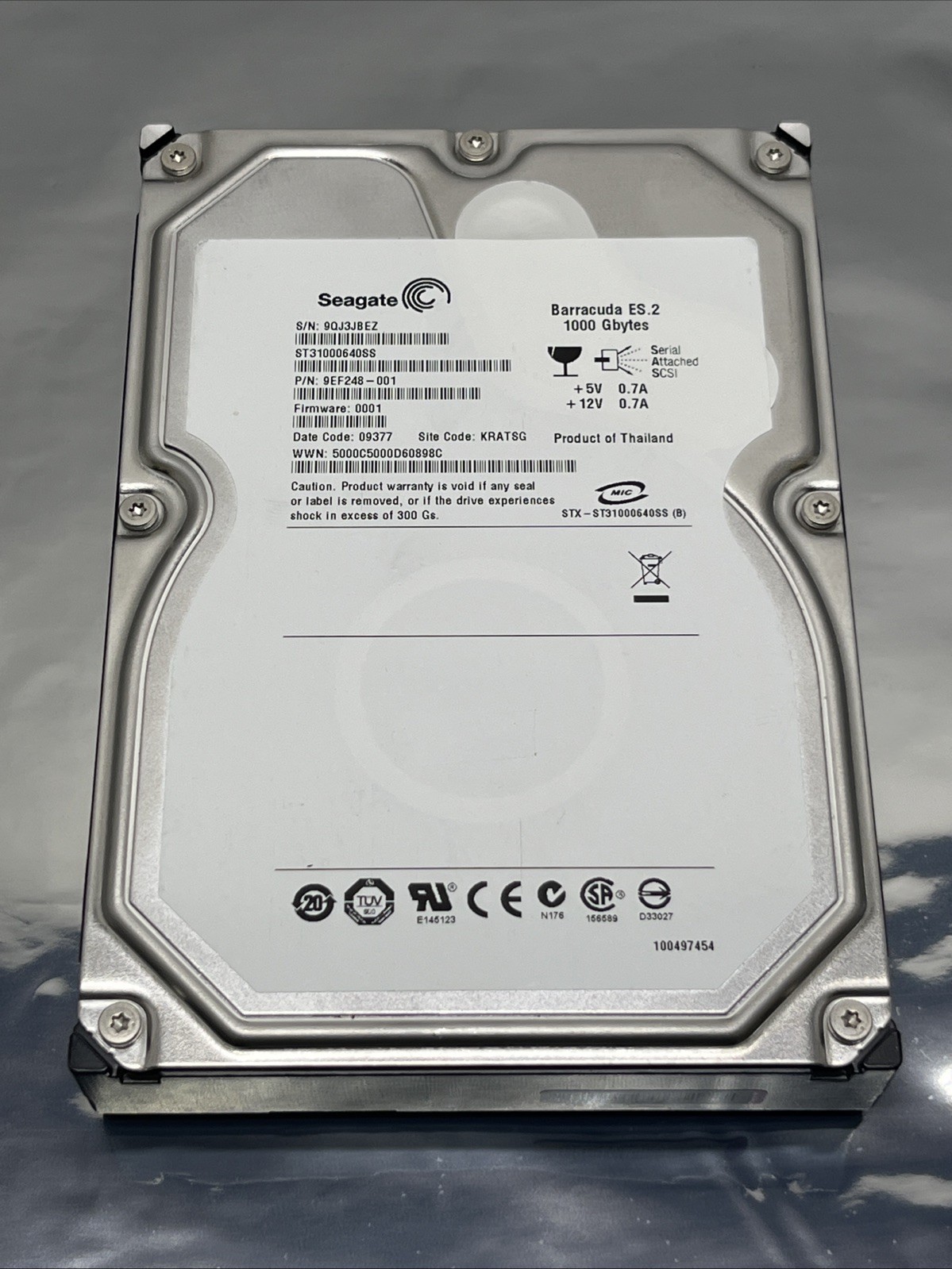 Seagate Barracuda ES.2 1TB 3.5" Hard Drive ST31000640SS 7200 RPM 1000GB