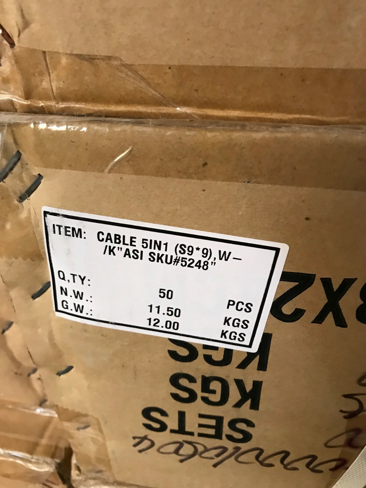 50 PACK NEW ASUS 5 IN 1 AT MOBO CABLE SET: FLOPPY, IDE, 2 9PIN SERIAL 1 PAR RM1