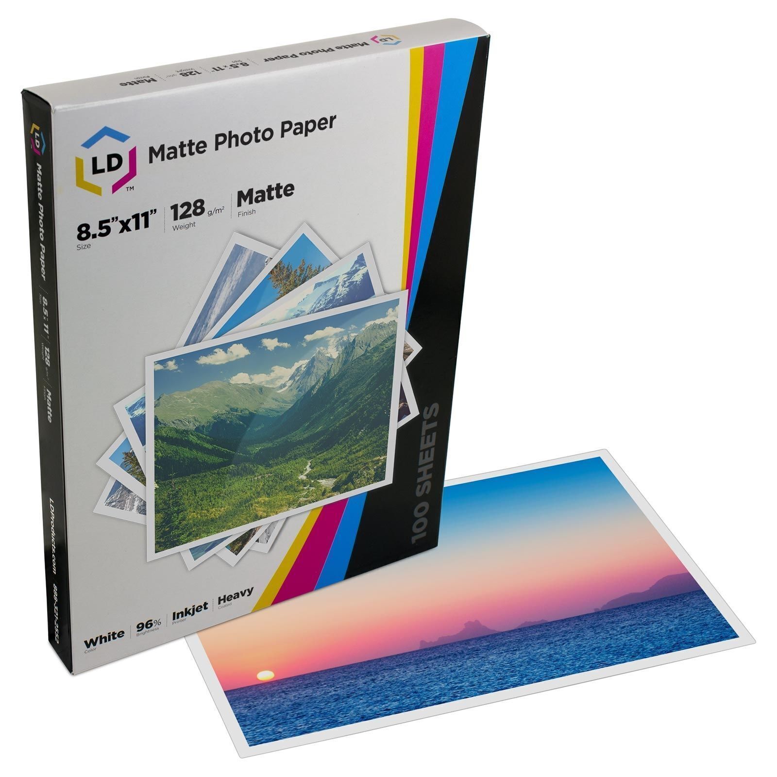 LD Products Heavy Coated Matte Inkjet Paper (8.5X11) 100 pack