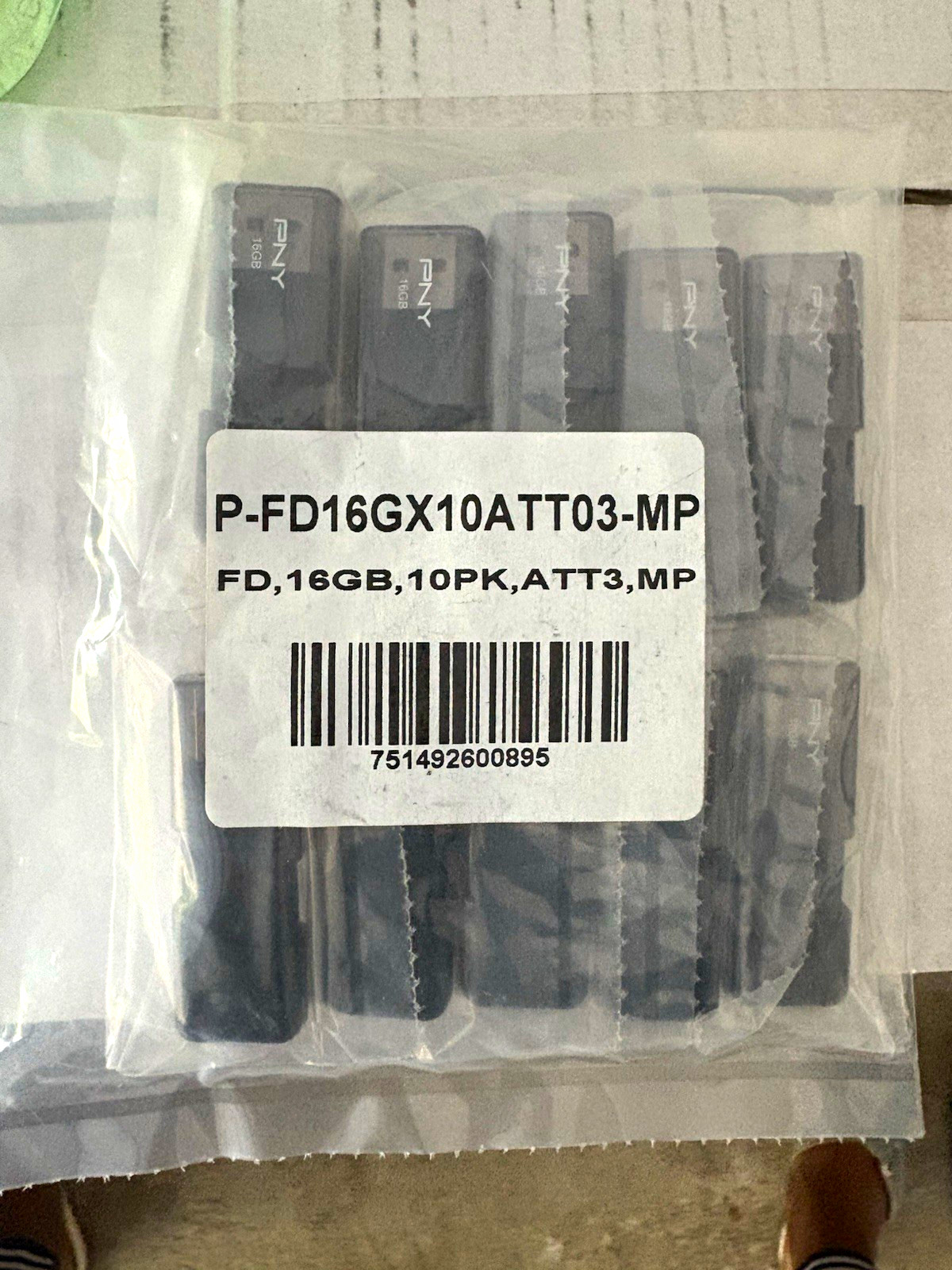 PNY Attaché 3 16GB USB 2.0 USB-A Flash Drive 10-Pack Black P-FD16GX10ATT03-MP