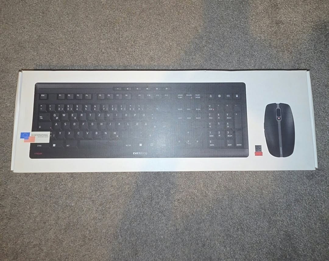 Cherry JD-8500EU-2 STREAM DESKTOP Wireless Keyboard and Mouse Full Size,Black