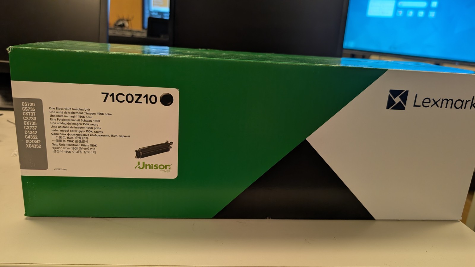 Lexmark 71C0Z10 BLACK 150K Imaging Kit Genuine for XC4342 and more