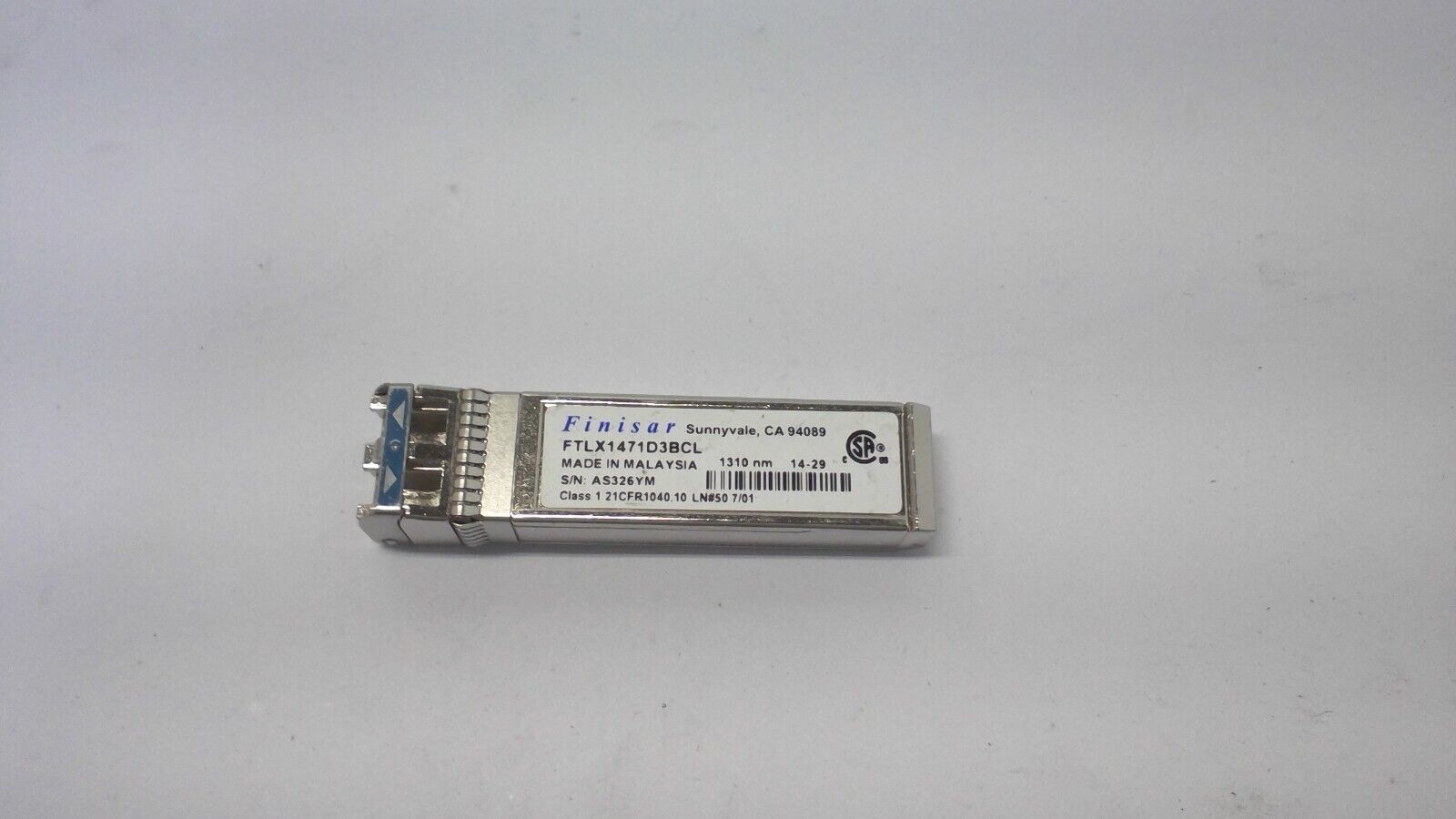 FTLX1471D3BCL Finisar 10Gb/s 10km 1310nm Single Mode SFP+ Transceiver
