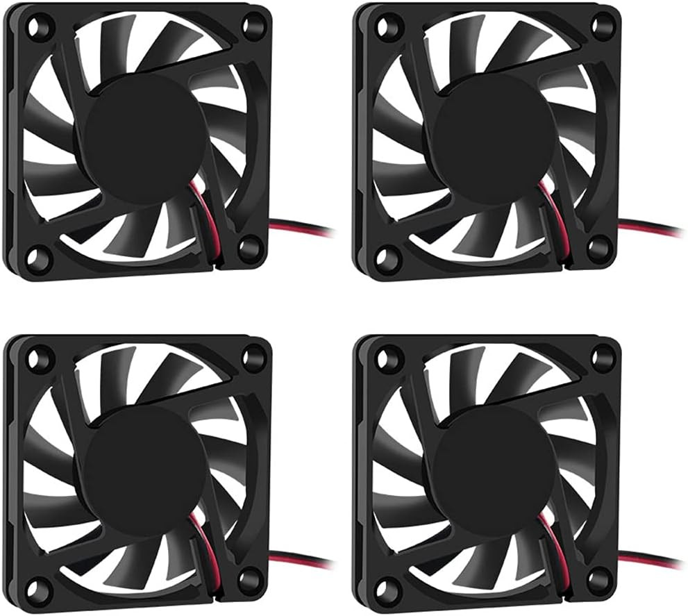 4PCS Dual Ball Bearings Fan 60X60X10Mm DC 12V 6010 Brushless Cooling Fan