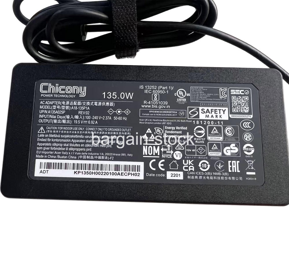 Chicony A18-135P1A 19.5V 6.92A 135W AC Adapter Charger For Acer Nitro V Laptop