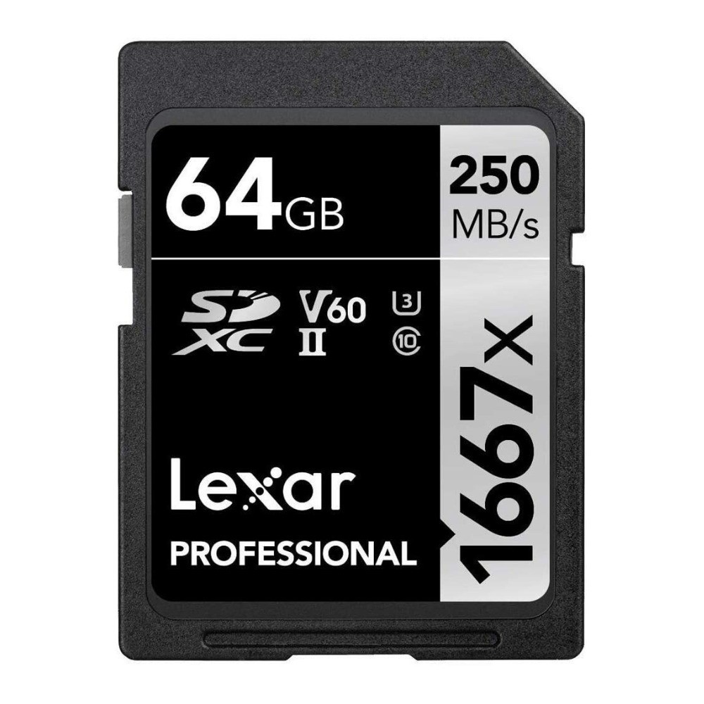 Lexar Professional 64GB 1667x UHS-II SDXC Memory Card