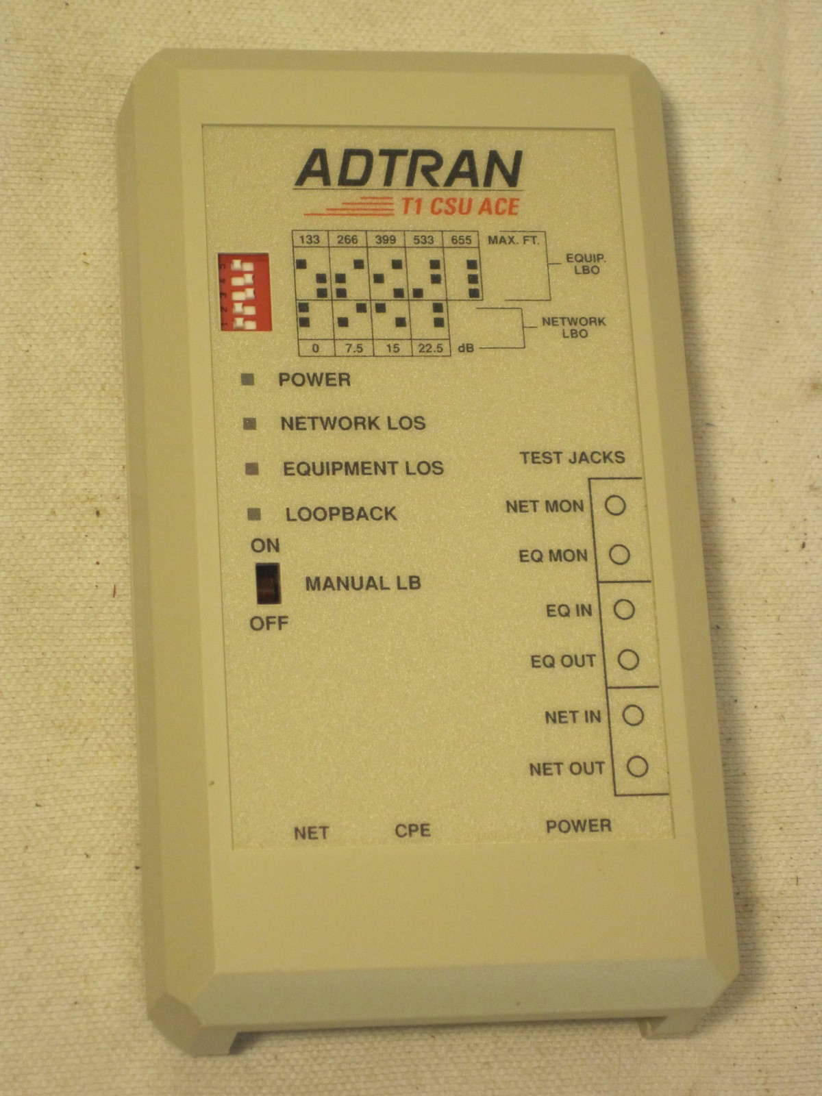 ADTRAN T1 CSU ACE P/N 1200.022L2 HDCUSA-73700-DE-N *no power supply or any acc