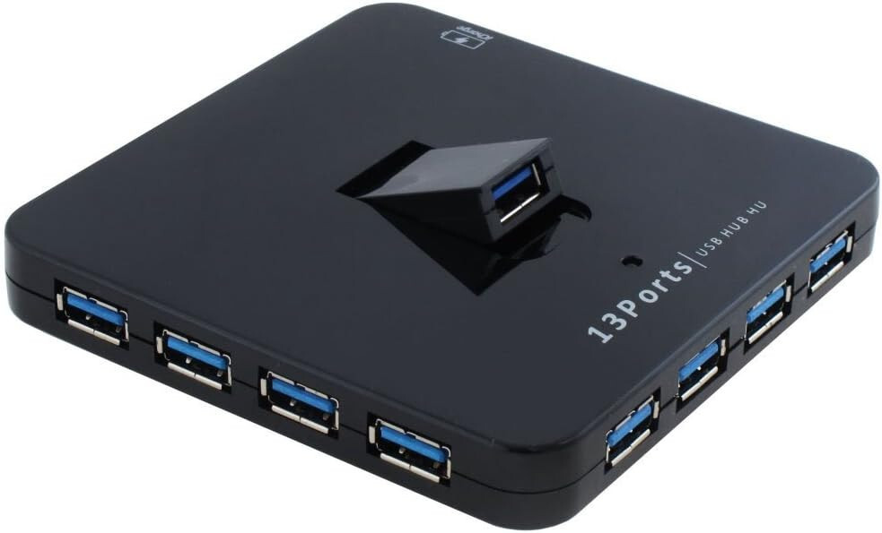 SEDNA - 13 Ports USB 3.2 Gen I (5Gbps) Hub with 1 x USB Charging Port (Black)