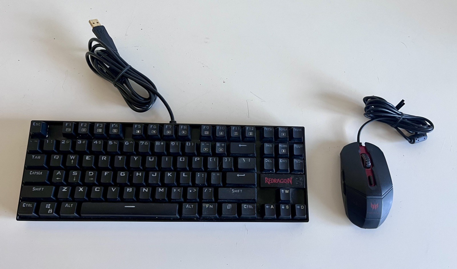 Red Dragon Kumara K552-1 USB GAMING Mechanical Keyboard and Acer Predator Mouse 