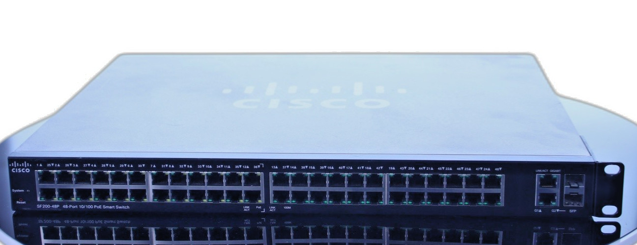 Cisco SF200-48P 48-Port 10/100 PoE Managed Network Switch
