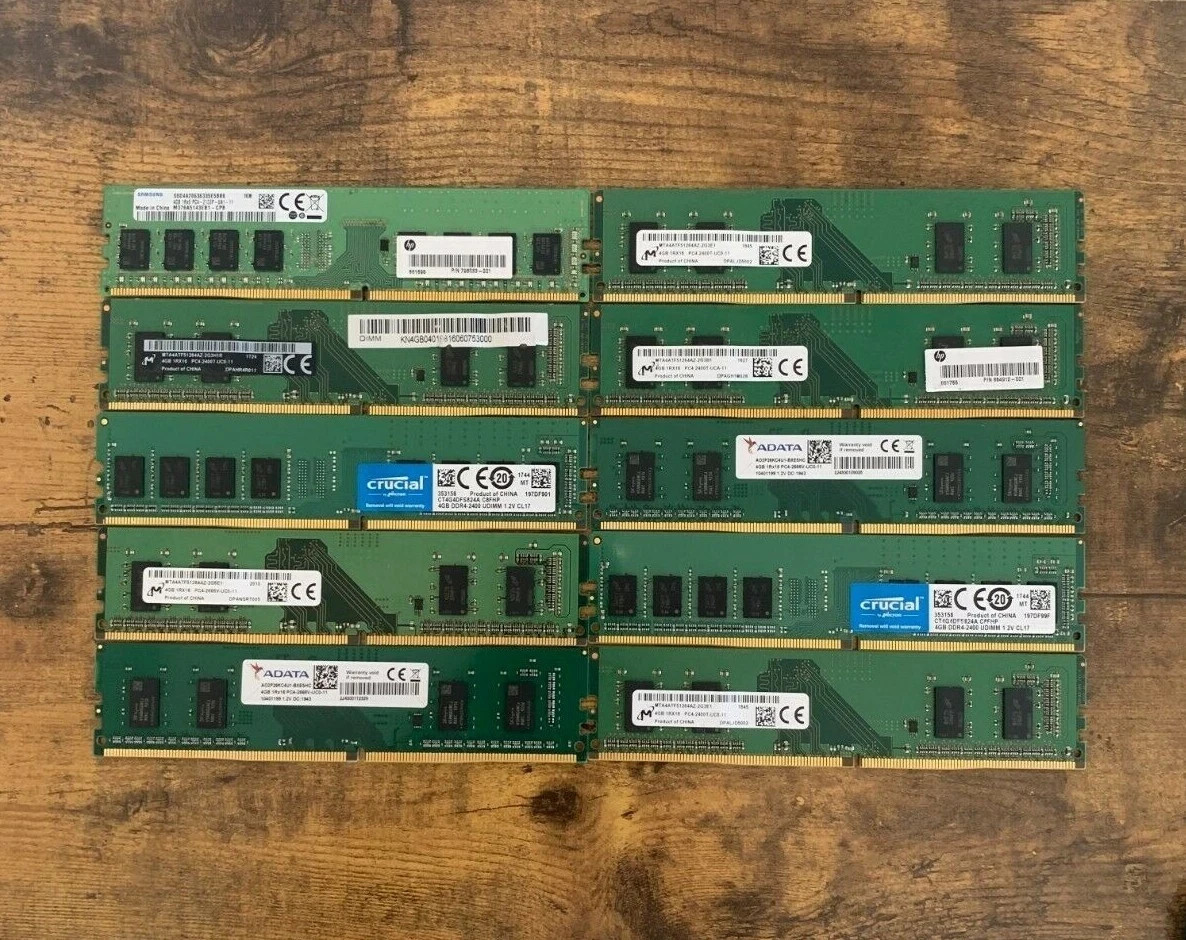 [BULK LOT OF 100] 4GB DDR4 Desktop RAM SAMSUNG, HYNIX etc. TESTED WORKING