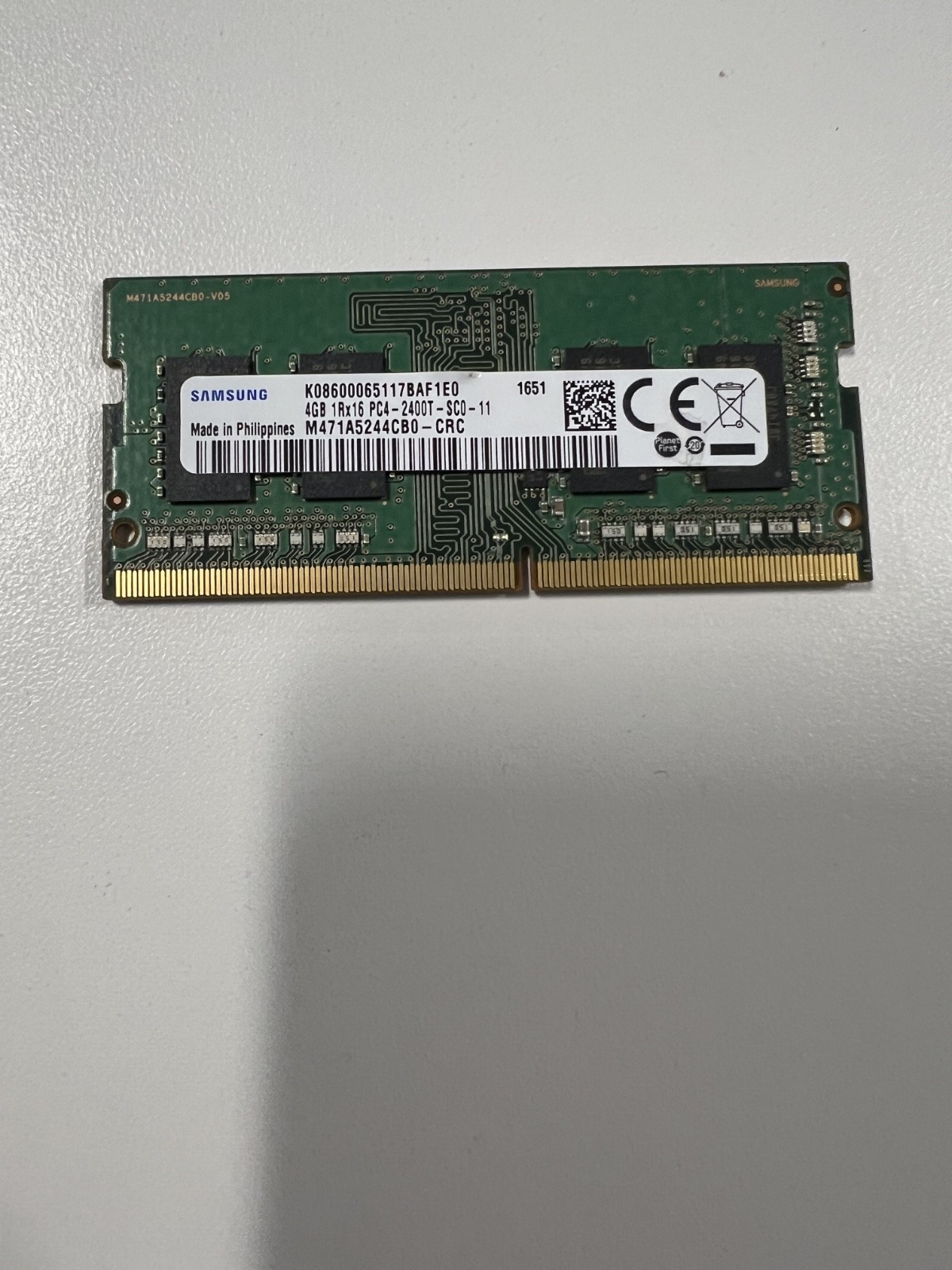 Samsung 4GB DDR4 2400MHz Memory Module (M471A5244CB0-CRC)