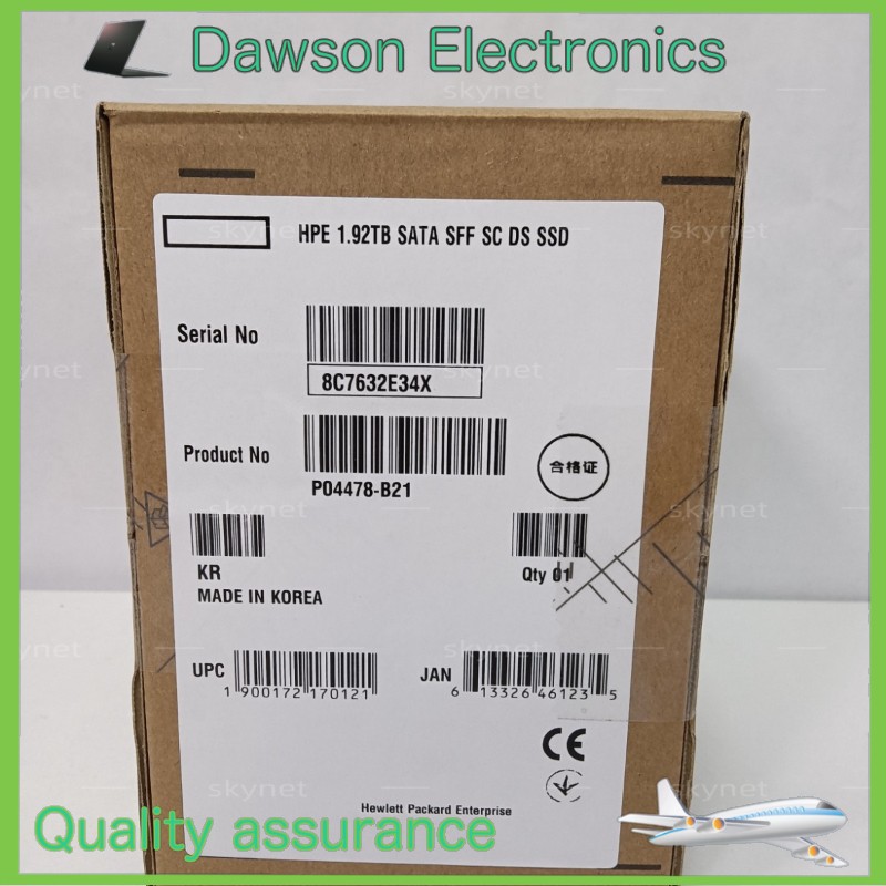 HPE P04478-B21 P05314-001 1.92TB 2.5" SATA 6G RI SC DS Solid State Drive SSD