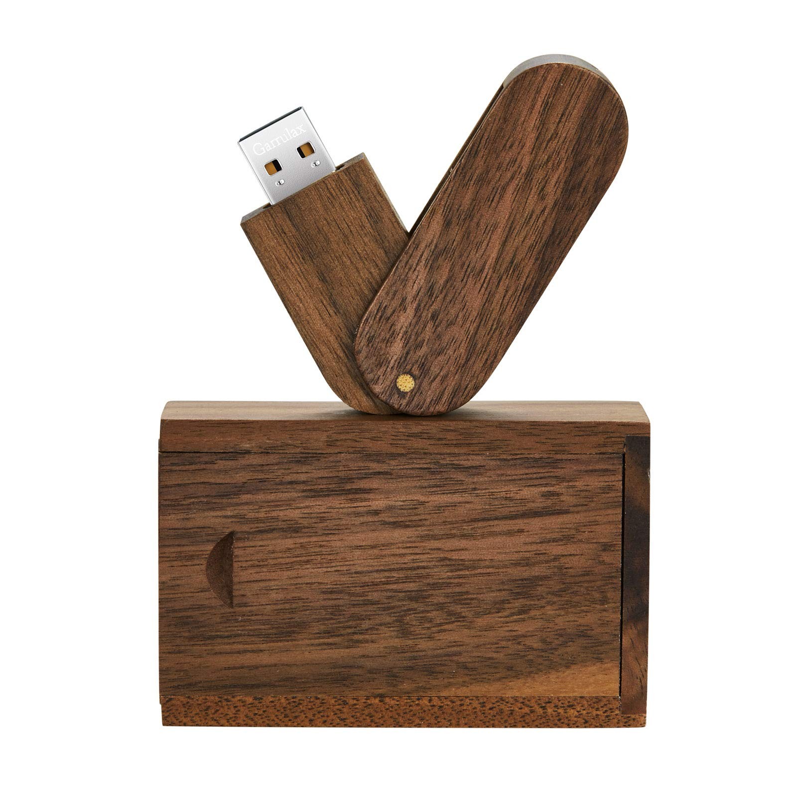 GARRULAX USB Flash Drive, Wooden 8GB / 16GB / 32GB USB2.0 64GB, Walnut Wood