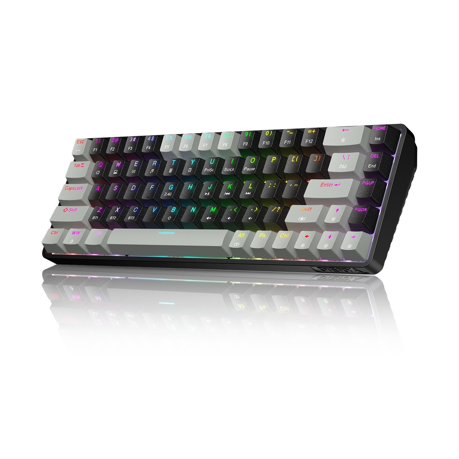 DIERYA DK68 60% Wireless Mechanical Gaming Keyboard, 3 Modes Bluetooth/2.4GHz...