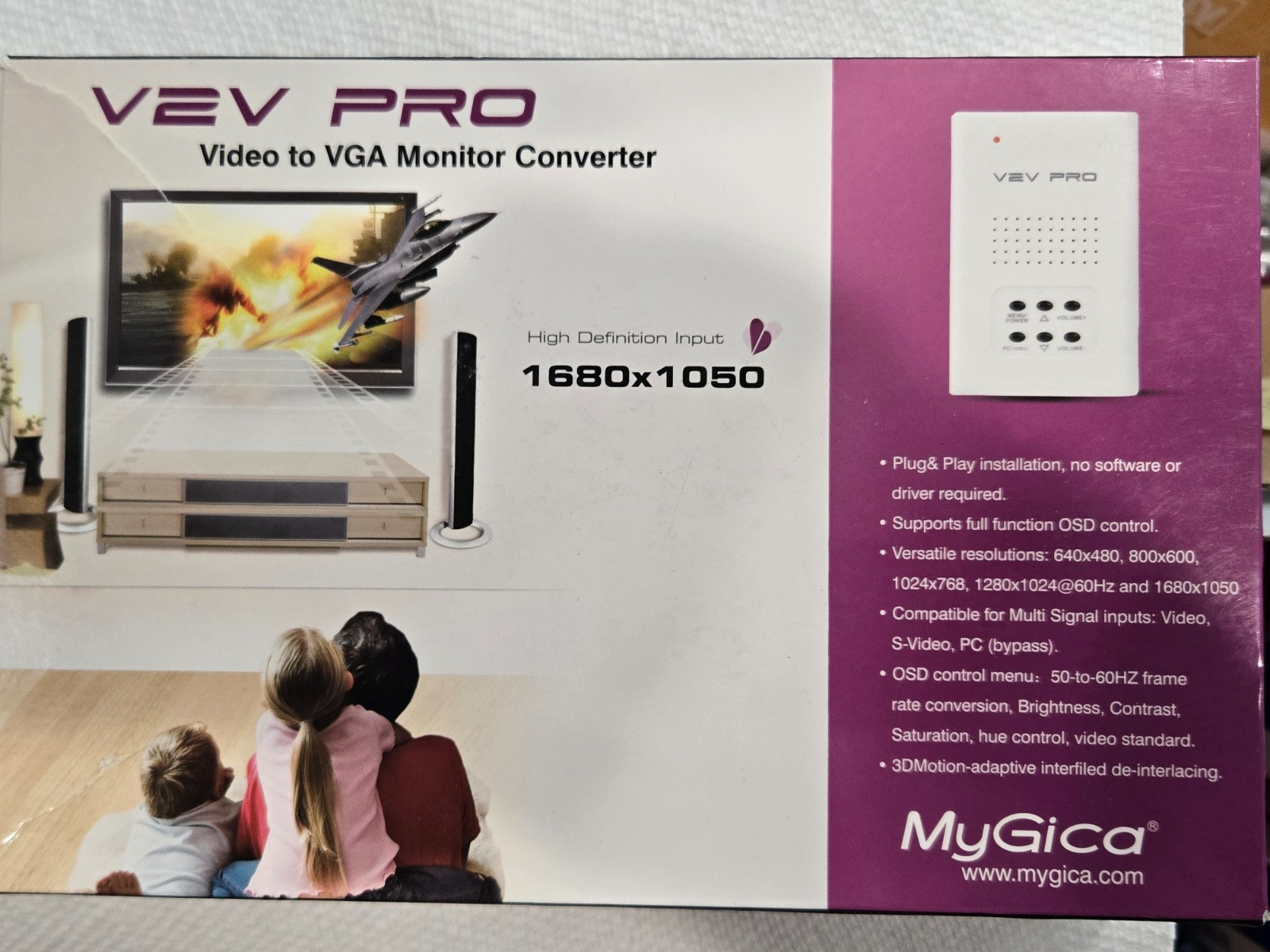 MyGica V2V Pro Video to VGA Monitor Converter Open Box