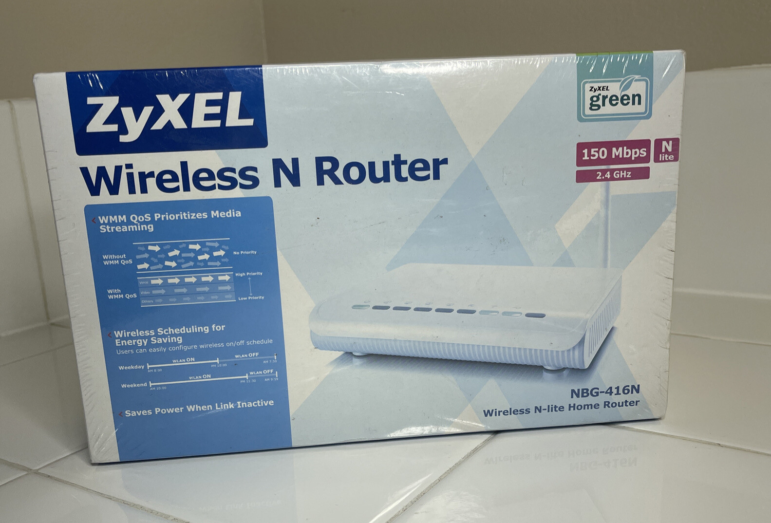 ZyXEL NBG416N 150 Mbps 4-Port 10/100 Wireless N Router 