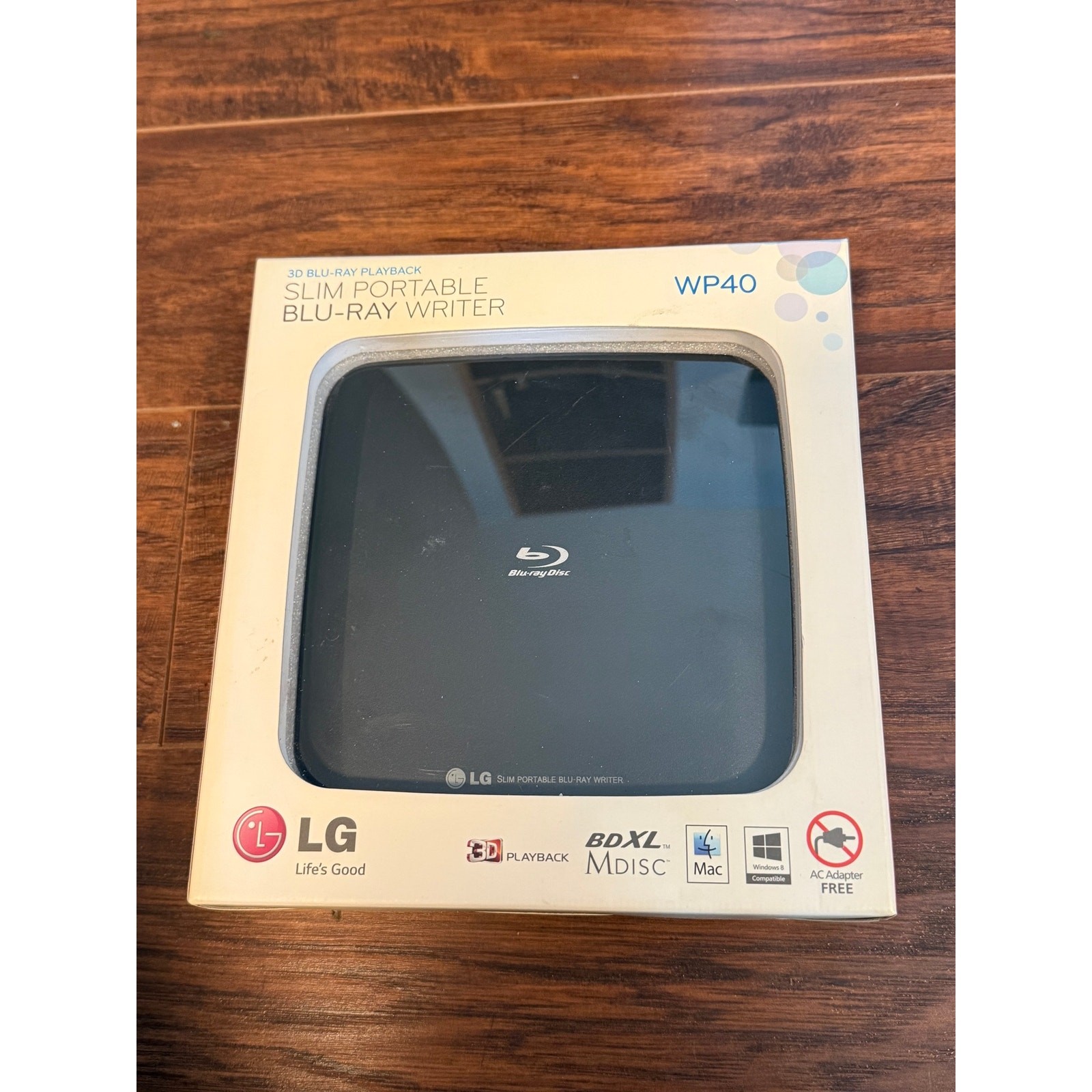 NEW NIB LG Slim Portable WP40 External Blu-ray Disc Writer (DL-3)
