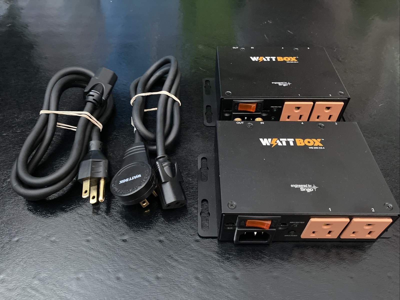 Lot of 2 Wattbox 200 Series Power Conditioner Model WB-200-CE-4