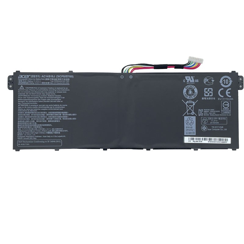 Genuine AC14B18J AC14B13J Battery for Acer Aspire E3-111 ES1-511 11.31V 11.4V