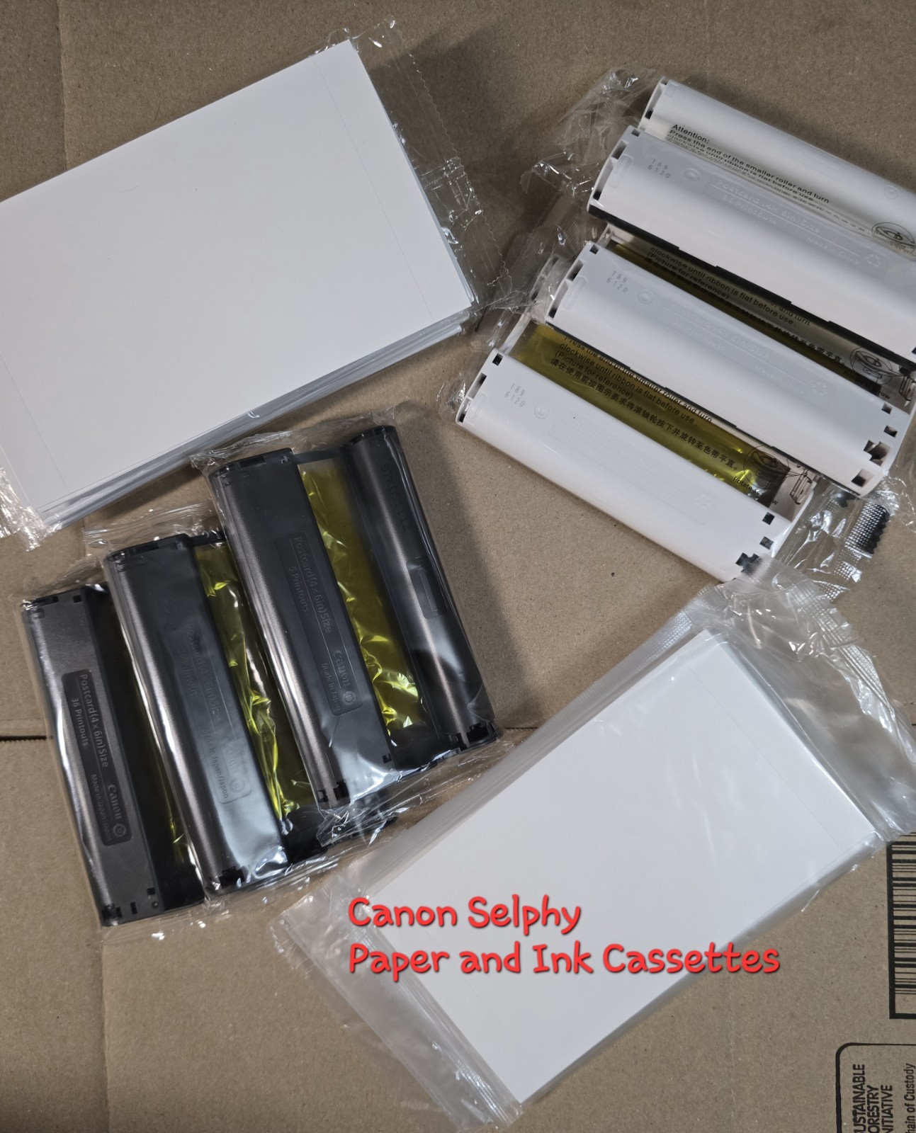 PLS READ - Mixed Lot w/ Genuine Canon Selphy Ink Cassettes & Photo Paper
