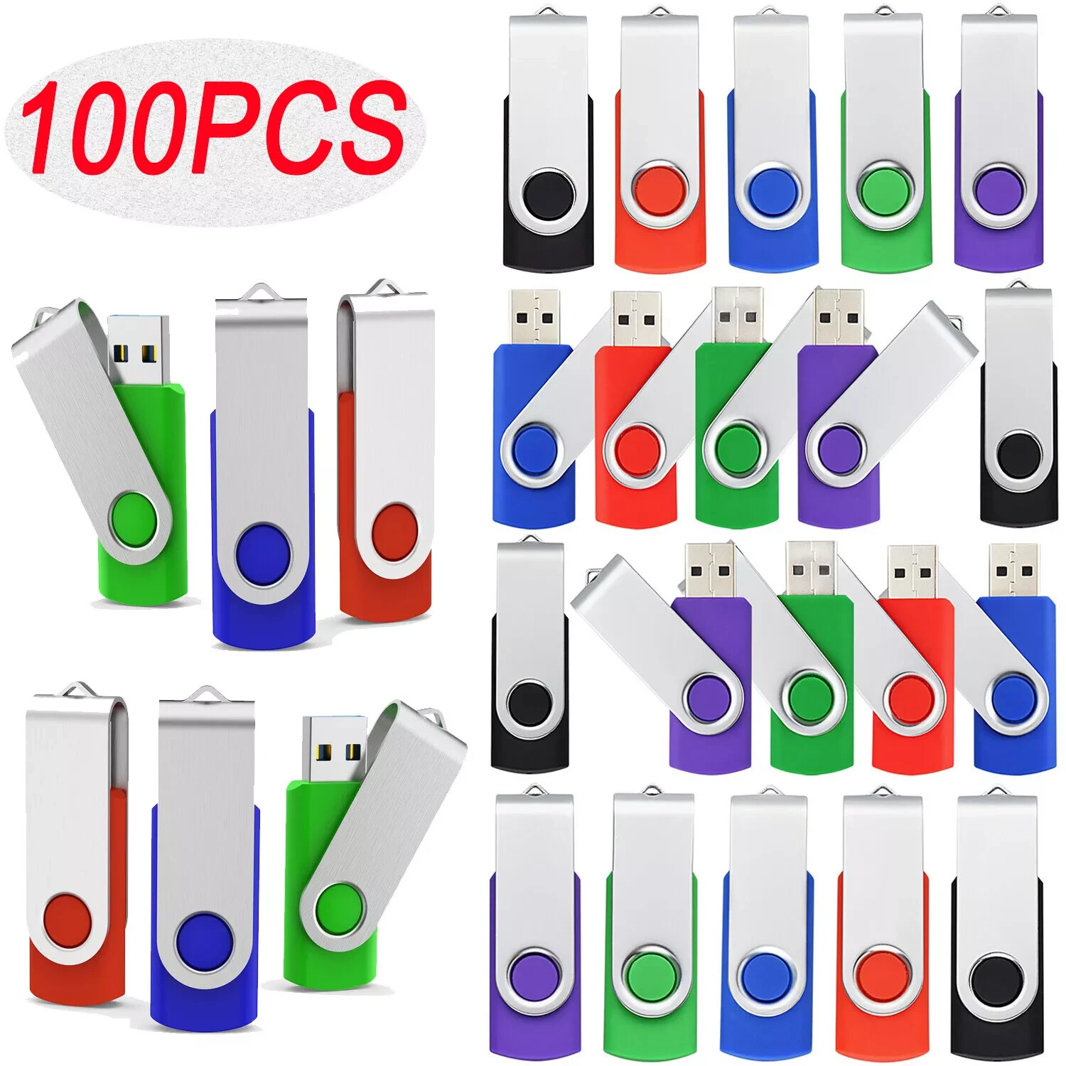 20/50/100Pack USB Flash Drive Memory Stick thumb Pen Drive Wholesale 1MB-32GB