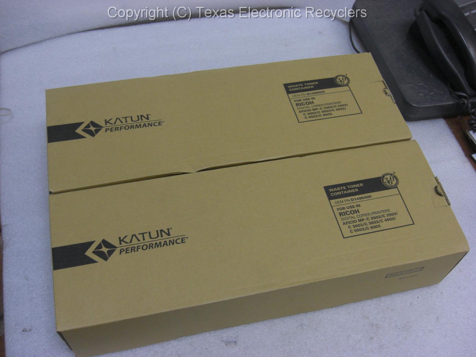 LOT OF TWO New Genuine Katun Ricoh d1496400 Waste Bottle