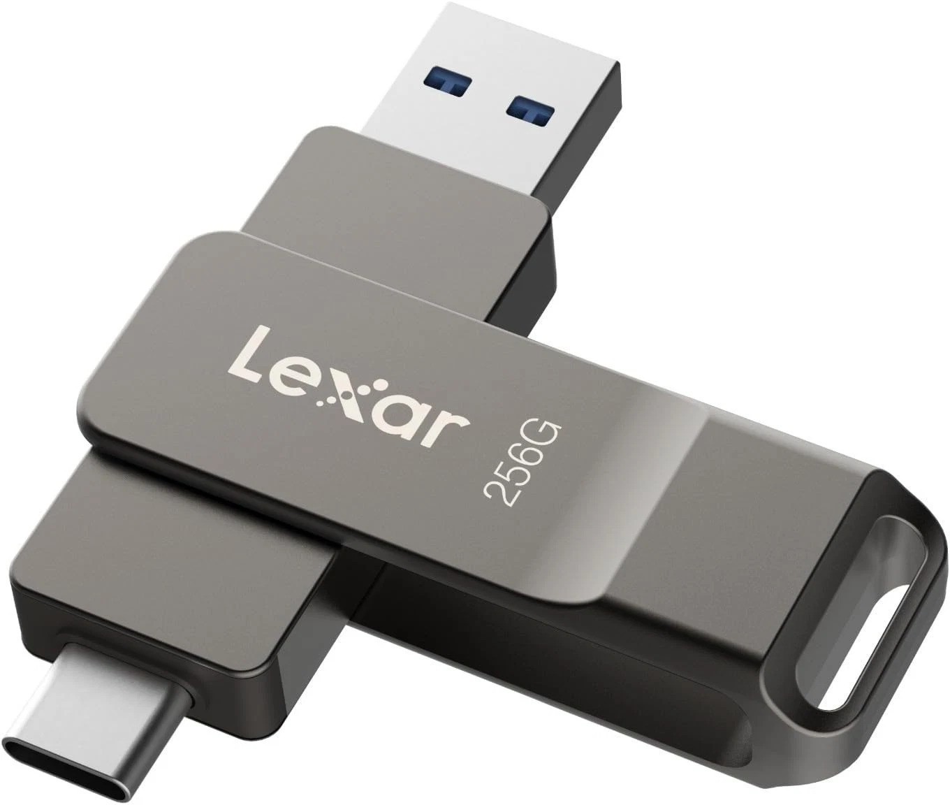 D40E 256GB Dual USB 3.2 Gen 1 Type-C Jump Drive, Titanium Grey