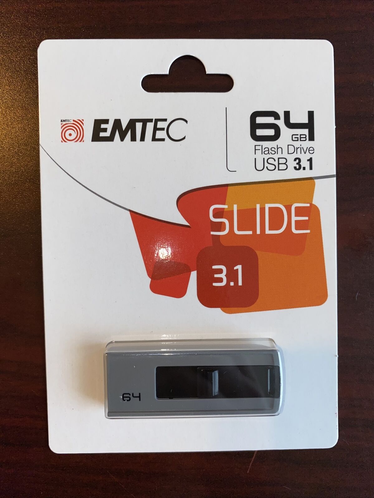 Emtec Slide 64GB USB 3.1 Flash Drive Backwards Compatible | Brand NEW