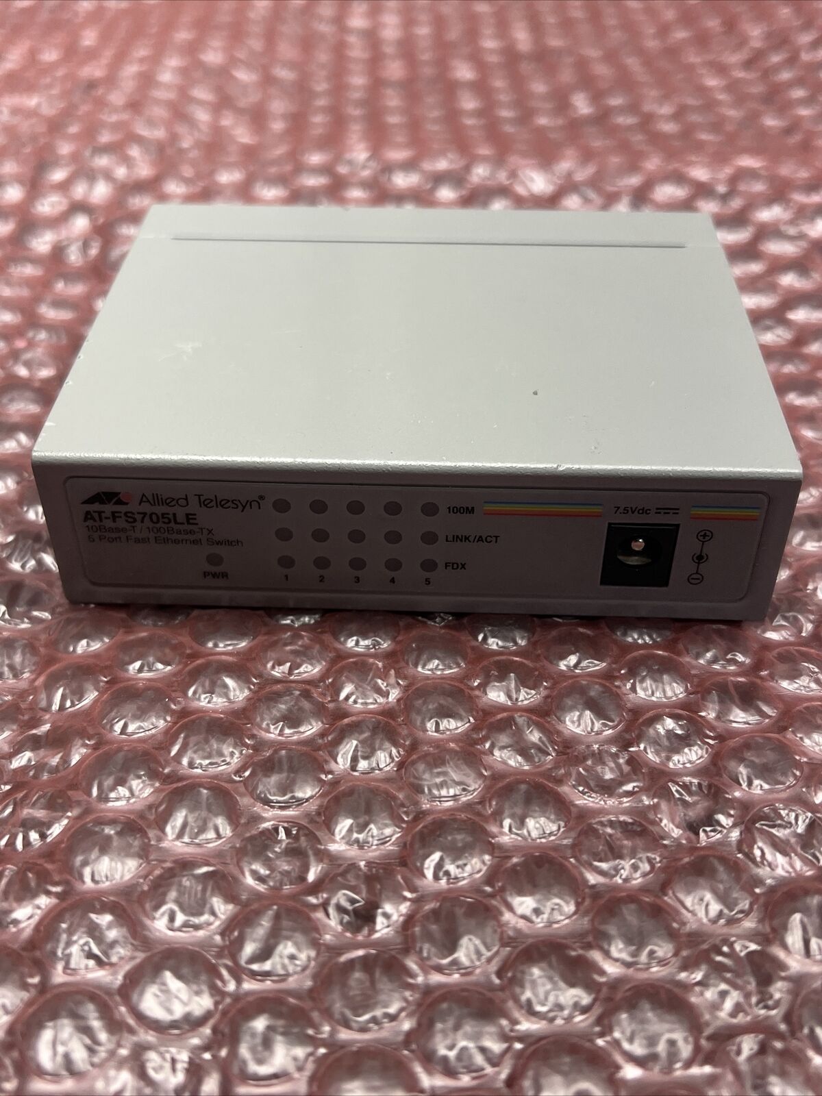 Used Allied Telesyn 5-port AT-FS705LE Ethernet Switch No Power Supply