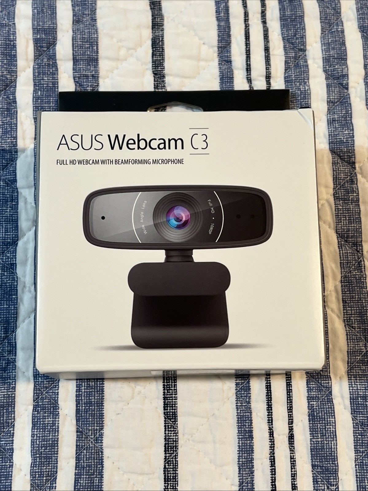 ASUS Webcam C3 1080p HD USB Camera Beamforming Microphone Tilt-adjustable Black