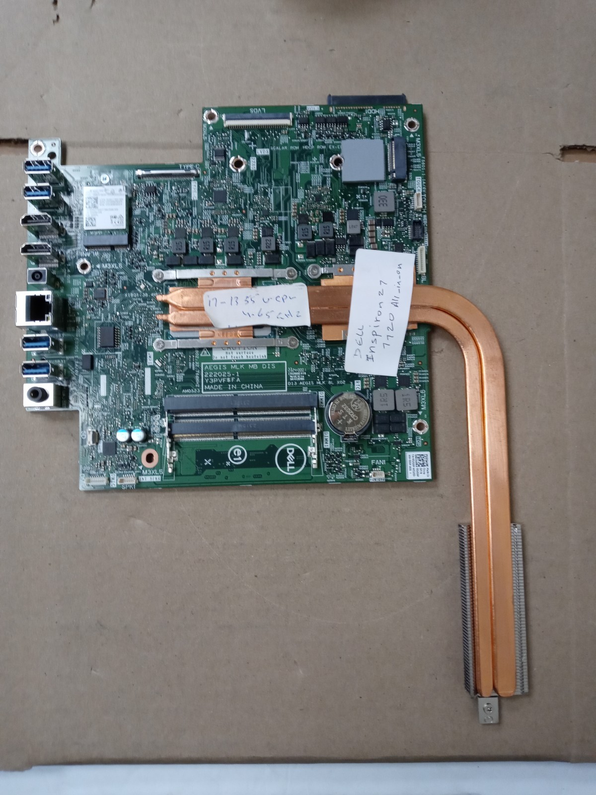Dell I7720-7135WHT-PUS Motherboard - Aegis MLK with i7-1355U & MX550 - VG