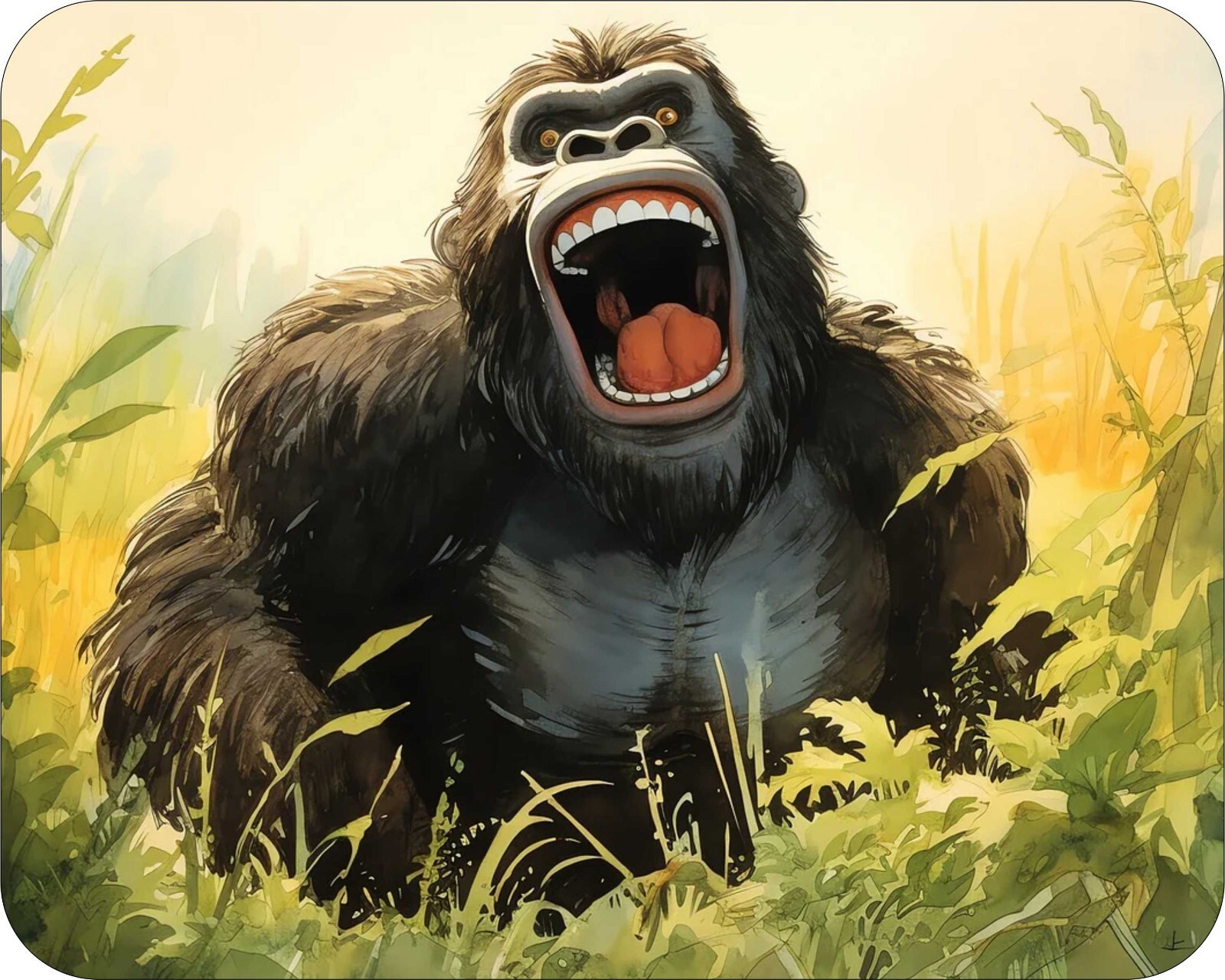 this is Not King Kong Gorilla Mousepad 7 x 9 Wilderness Art mouse pad