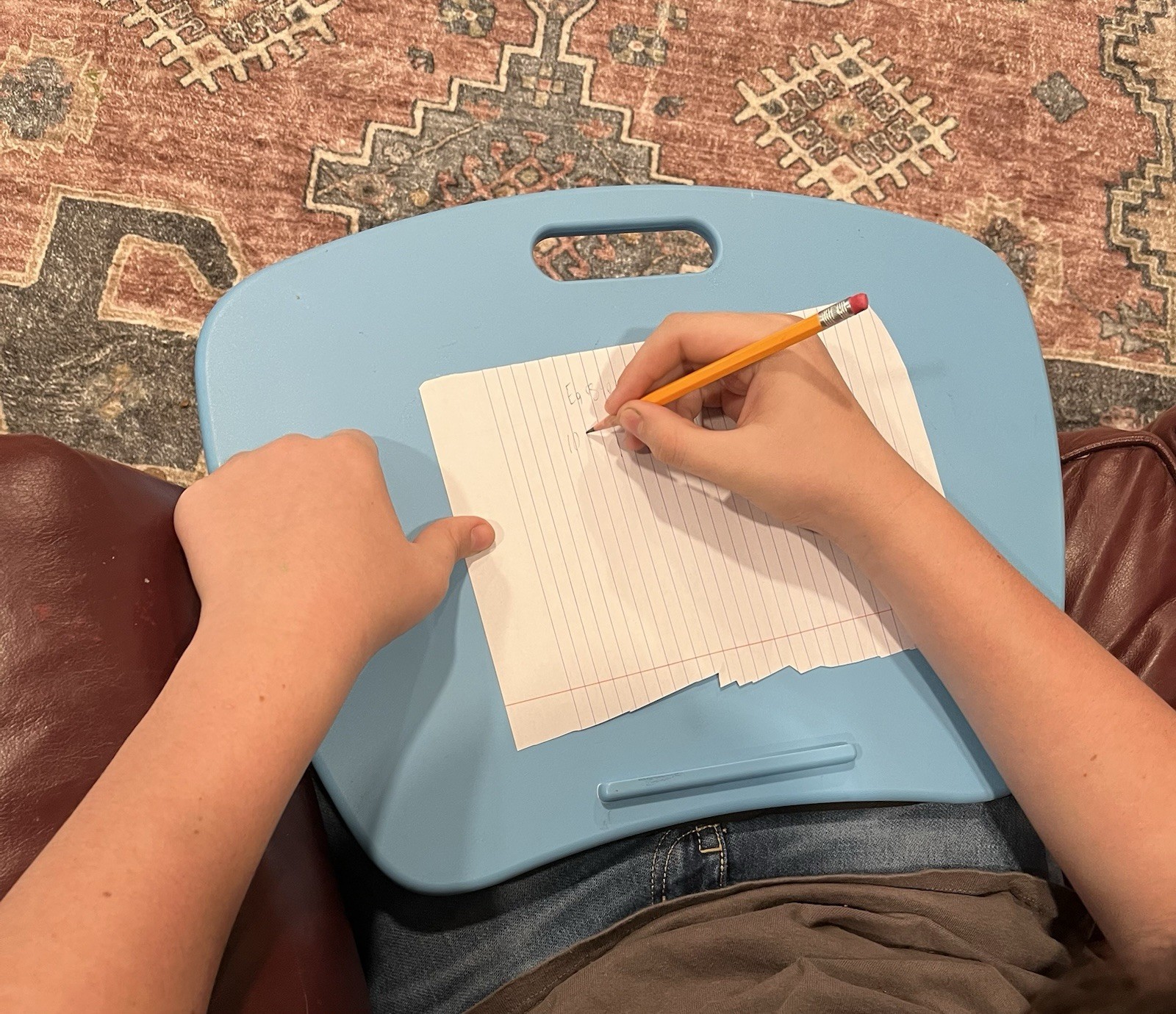 LAPGEAR Compact Lap Desk - Aqua Sky - Fits up to 15 Inch Laptops