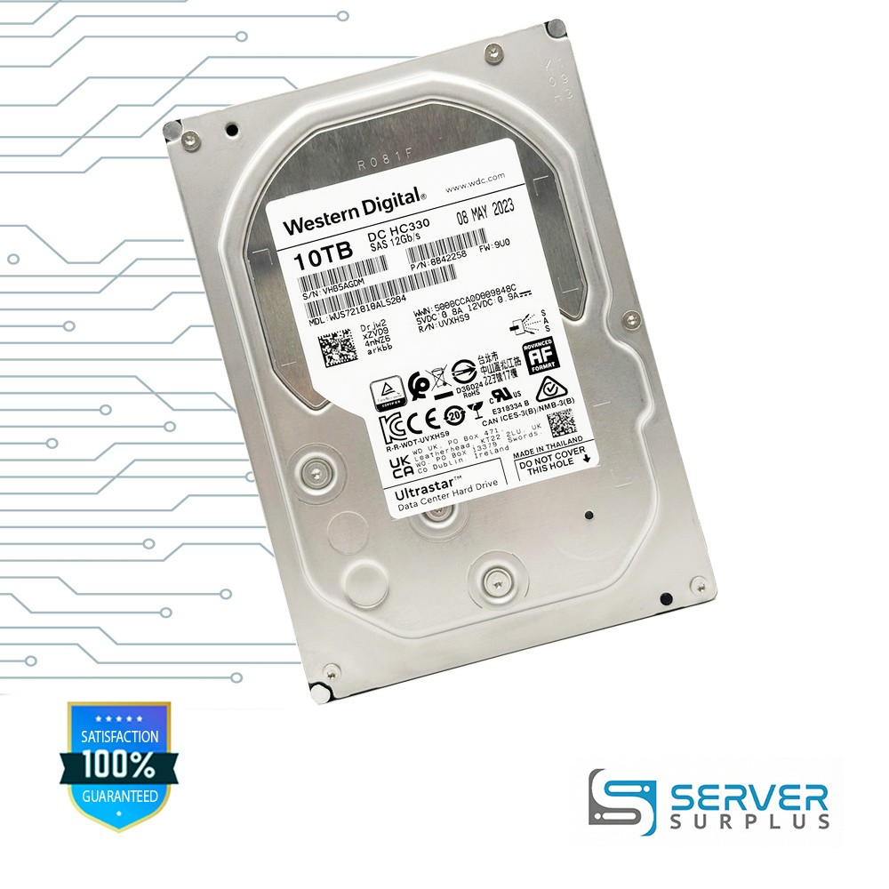 WD Ultrastar DC HC330 10TB SAS 12Gb/s 3.5 in HDD | 0B42258 | WUS721010AL5204