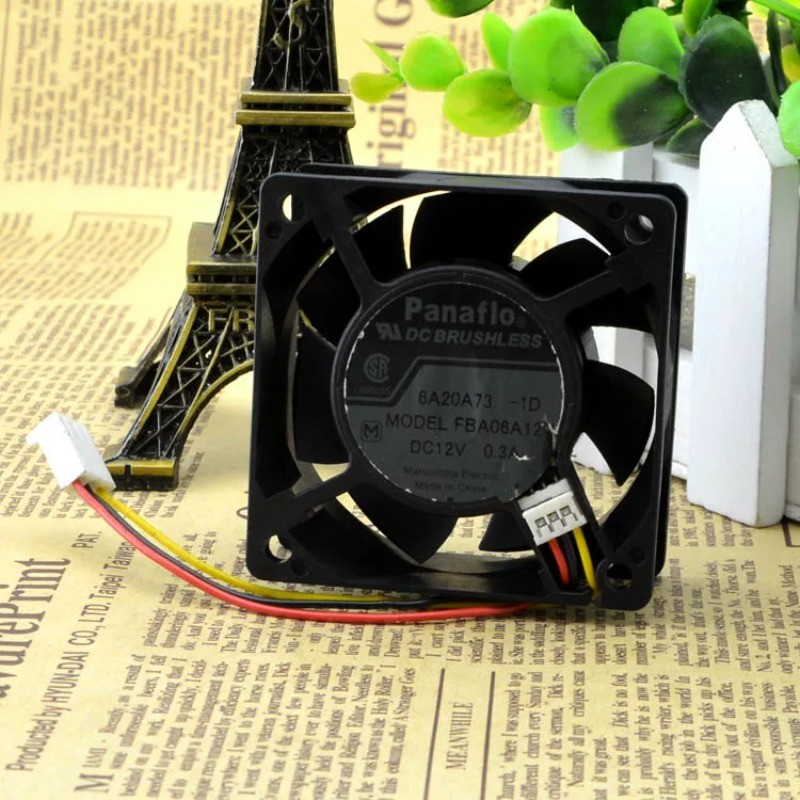 1pcs For Panaflo FBA06A12V Fan 12V 0.30A 60*60*25MM 2pin